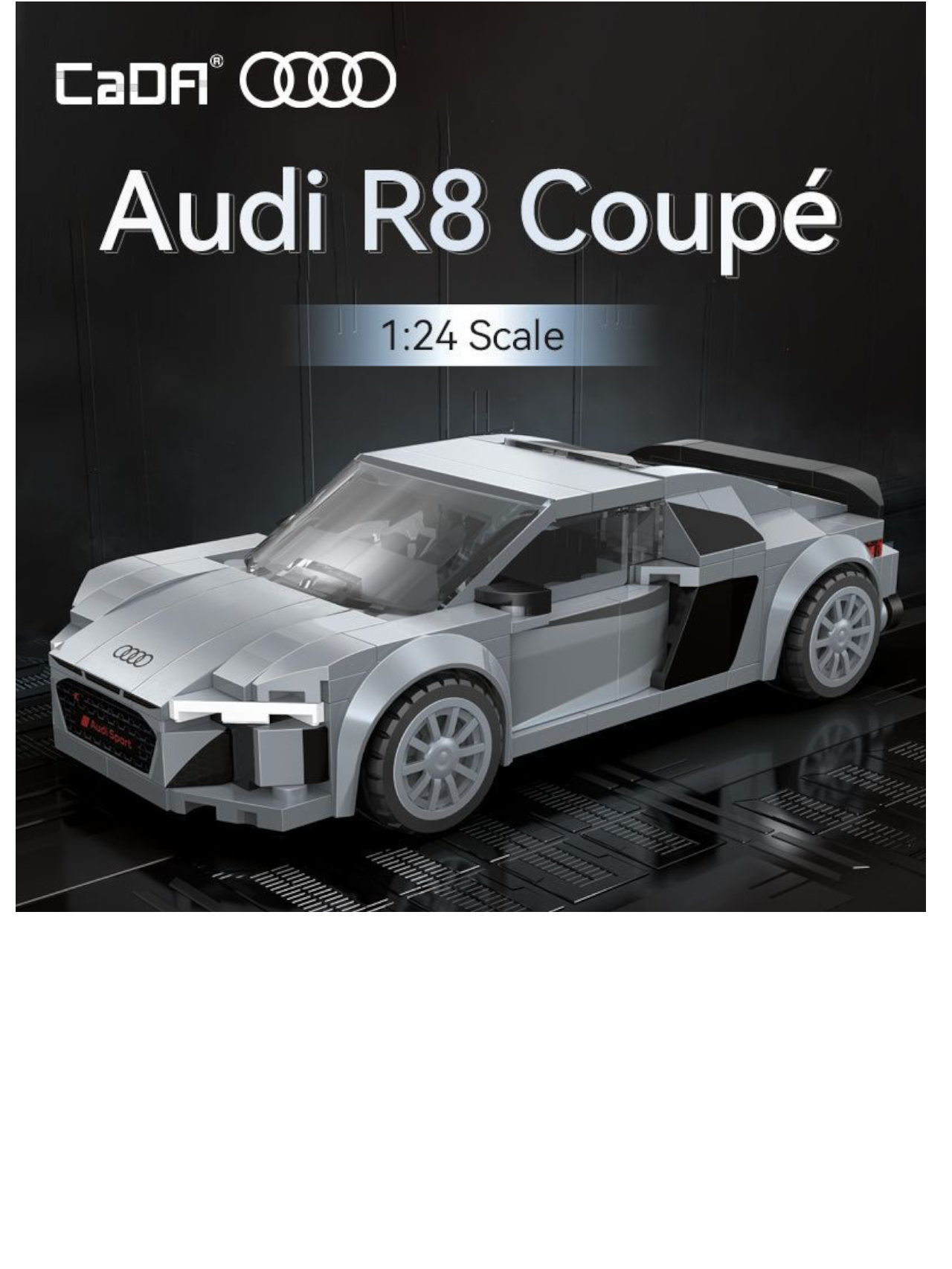 Cada Audi R8 Coupe Car Brick Model Kit 1:24 Scale