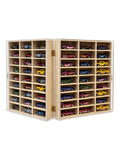 Foldable Wooden 60 Compartment Car Storage Case  1:64 Scale