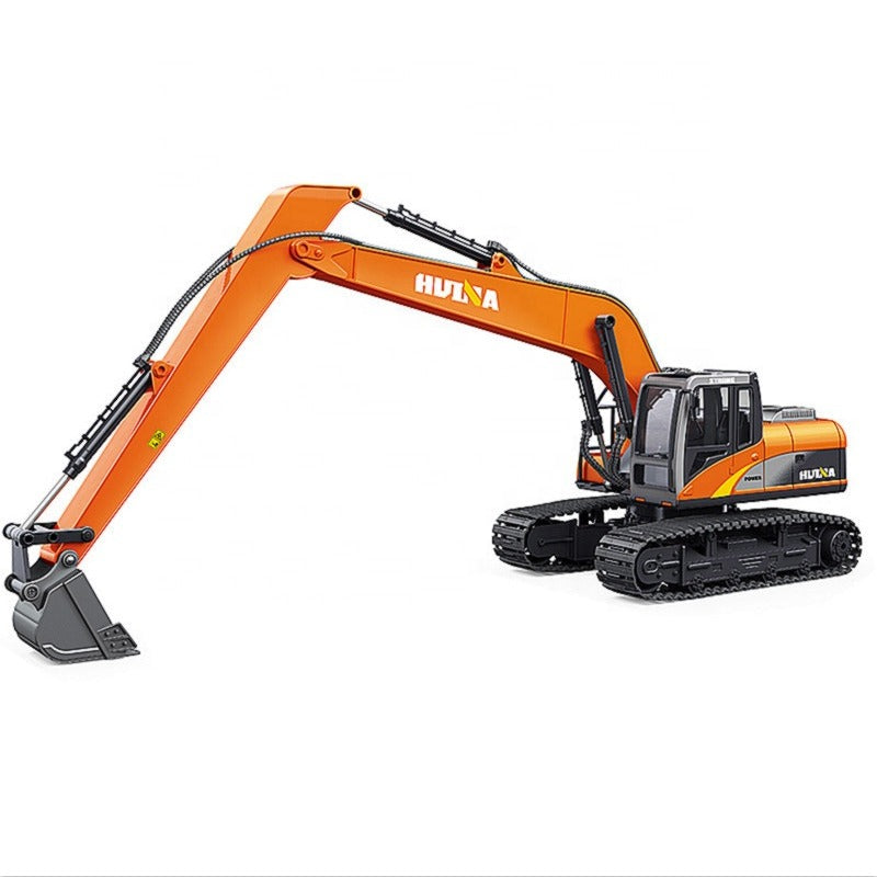 Huina 1551 Long RC Excavator With 15 Functions 2.4GHz Frequency Simulation Manipulation Realistic Light Sound High capacity Battery Includes 1:14 Scale die-cast Model Remote control
