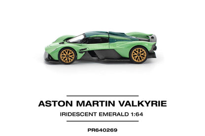 (PR640269) Pop Race ASTON MARTIN VALKYRIE - IRIDESCENT EMERALD Diecast Model 1:64 Scale