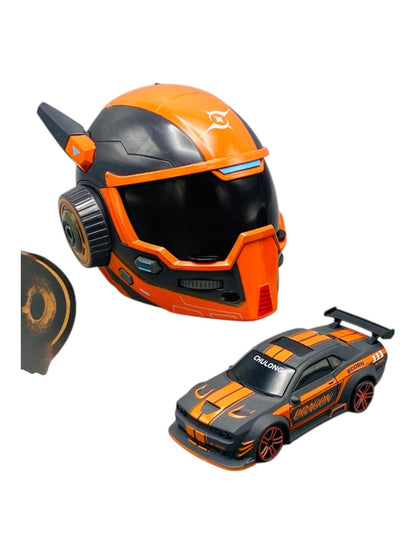 RC Drift 1:64 Scale Car with Helmet Remote | 2.4GHz | LED Lights | Drift & Universal Mode