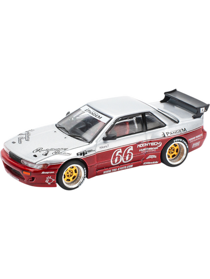 POP RACE Pandem Nissan Silvia S13 No.66 1:64 Die-Cast Car Model | PR64-258