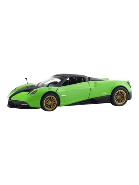 Pagani Huayra Green 1:32 MSZ licensed pullback diecast Scale Model car