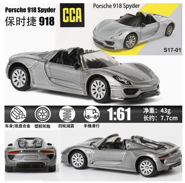 CCA Porsche 918 Spyder Diecast Metal S17-01 Model 1:61 Scale Car