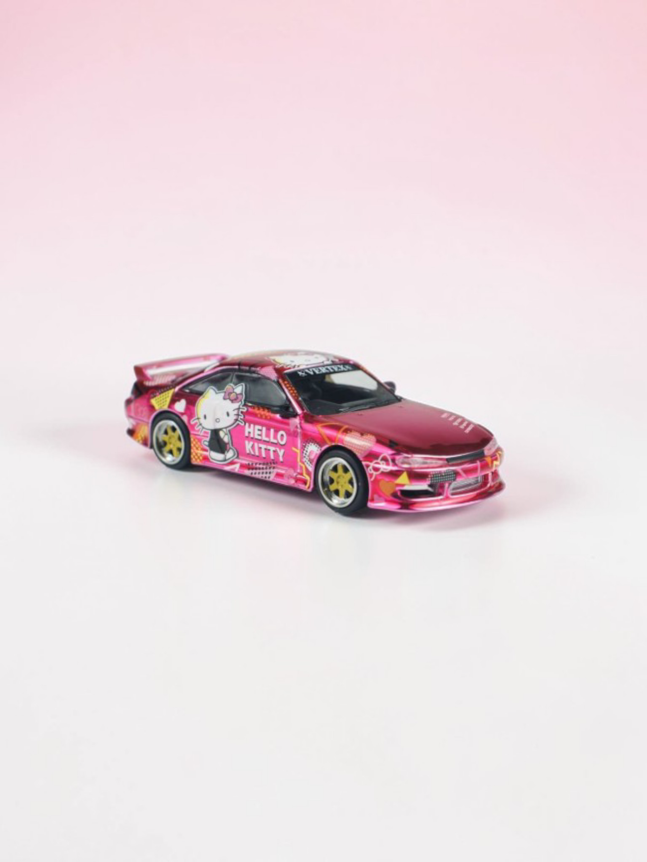 TARMAC Works x Vertex Silvia s14 Hello Kitty Diecast model|Premium Special Edition for Collectors