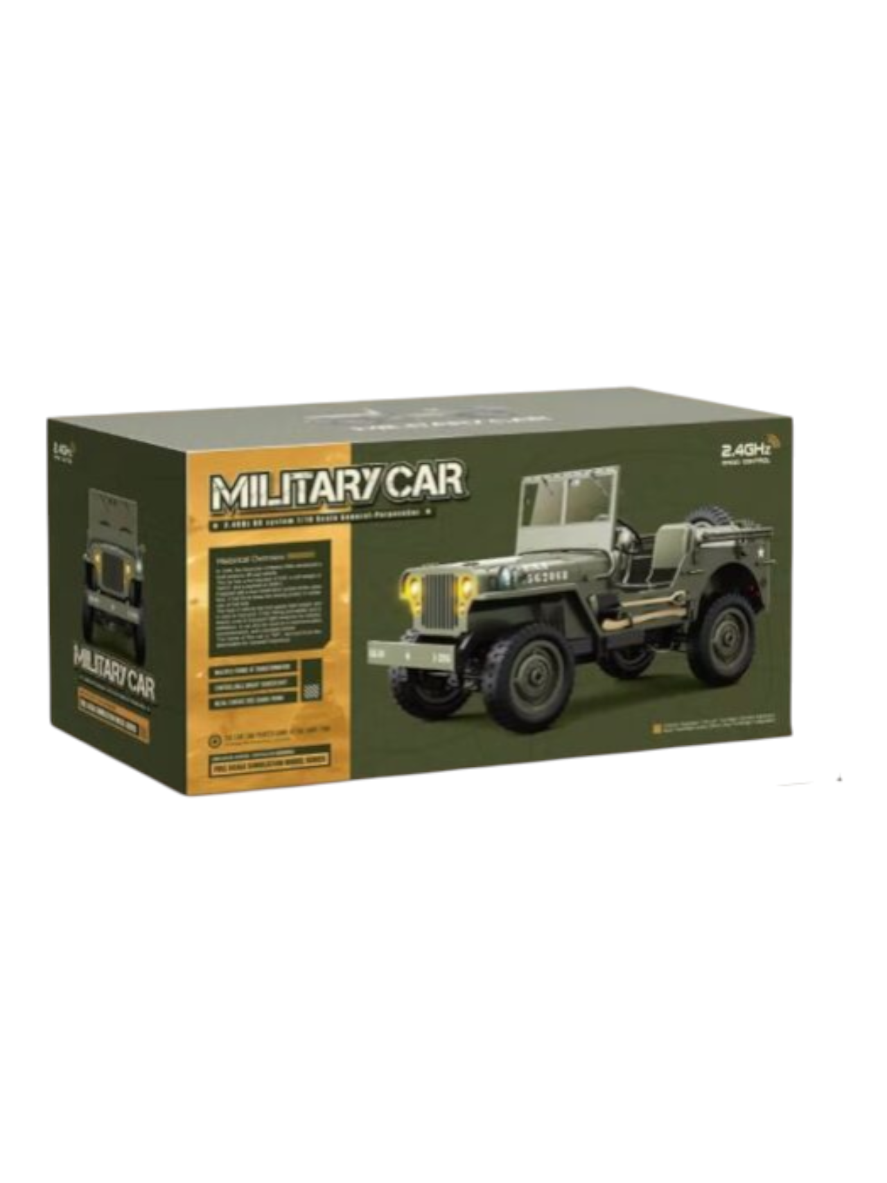 Remote Control Truck, RC Willys Military Jeep Car 1/12 Scale with Rechargeable Battery 2.4Ghz 4x4 Off-Road Remote-Control Crawler Vehicle