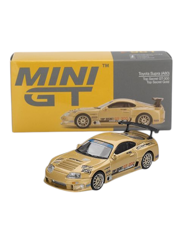 Mini GT Toyota Supra A80 (Top Secret GT-300 Top Secret Gold) 1:64
