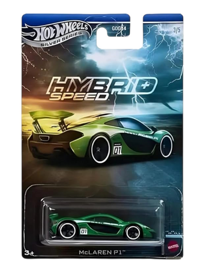 HotWheels Silver Series Hybrid Speed 'Mclaren P1 Imported Card Art 1:64 Scale