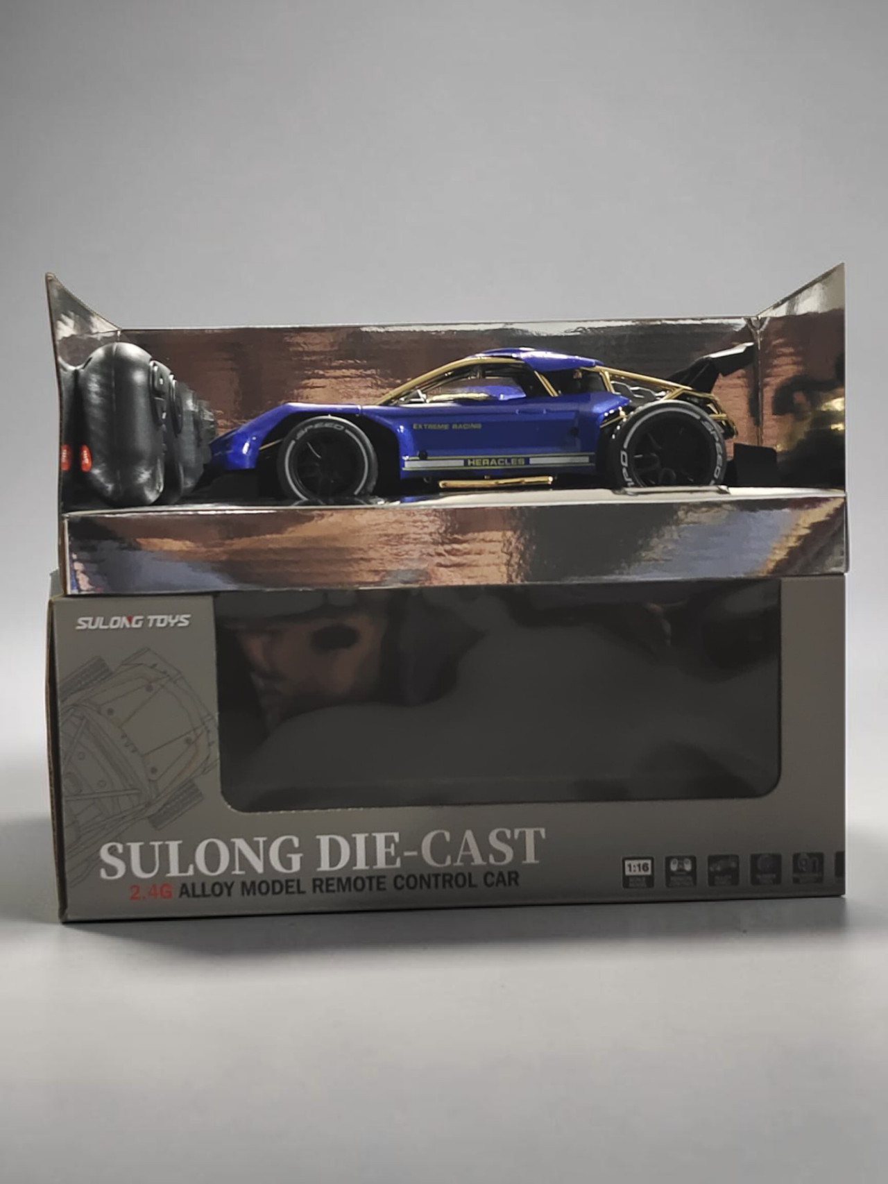 SULONG RC CAR 2.4G Alloy Model Remote Control Car 1:16 Scale Rubber Tires , Rechargeable battery