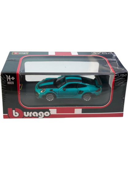 Bburago Porsche 911 GT2 RS die-cast,Real suspension & Acrylic case 1:64 Scale