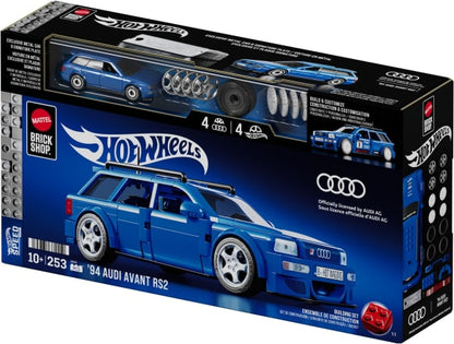 HotWheels 94 Audi Avant RS2 Building Set 10+253 Pcs Exclusive Metal Car 1:32 Scale (box damaged)