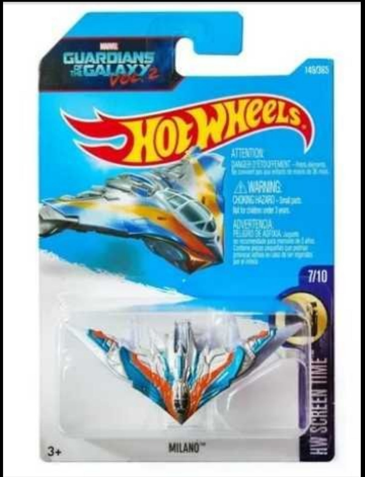 EXCLUSIVE HotWheels Guardian of the Galaxy Milano Imported Mainline Card 1:64 Scale (Card Damaged but Model is in Mint Condition)