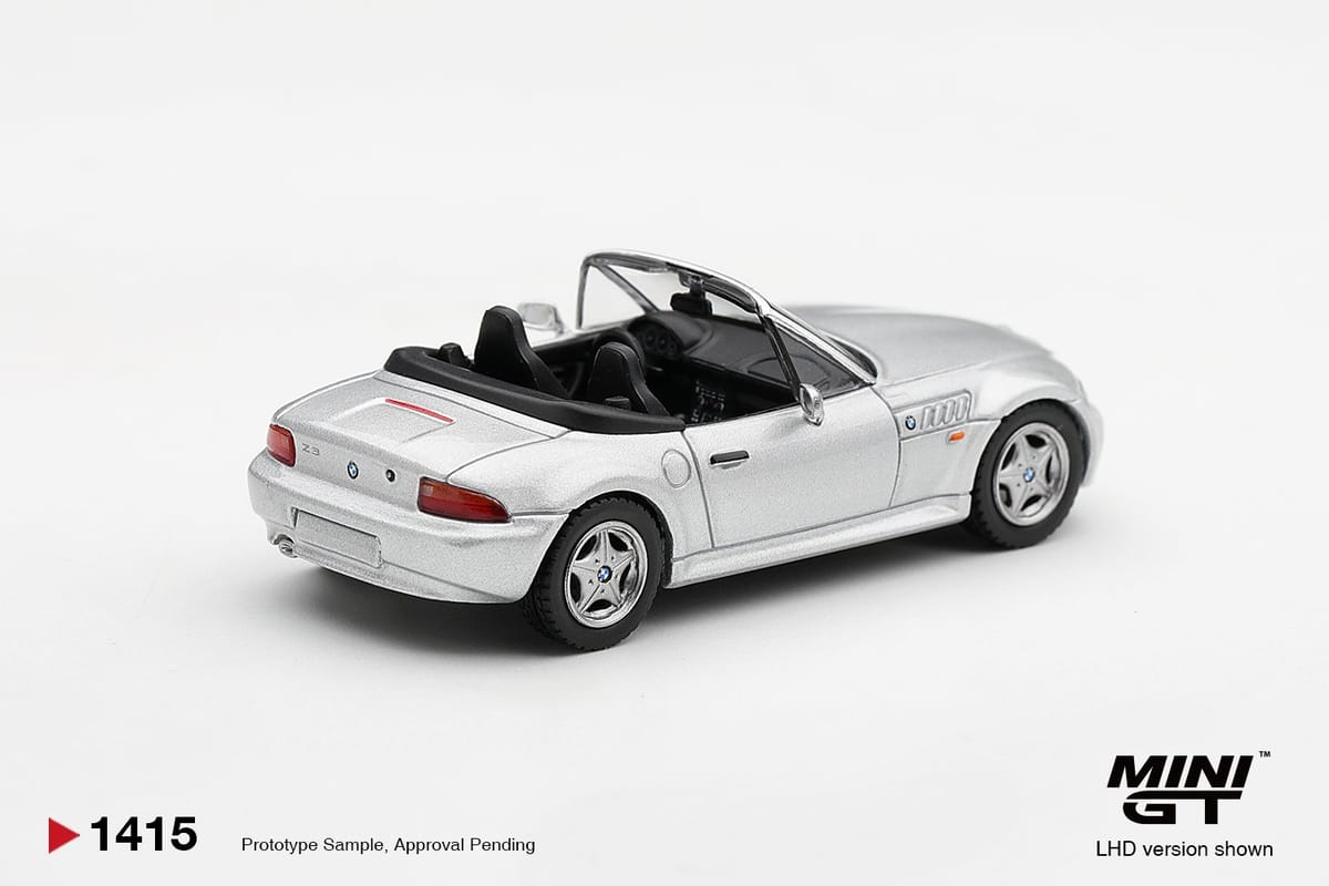 PRE-ORDER Mini GT.1415 BMW Z3 TITANIUM SILVER 1:64 Scale Diecast Model Box / Blister (ETA-APR 2027)