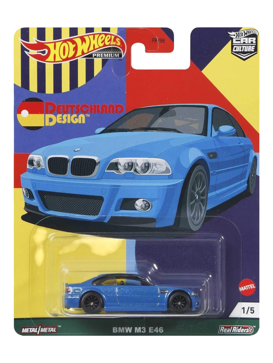 HotWheels Deutschland Design BMW M3 E46 Imported Premium 1:64 Scale