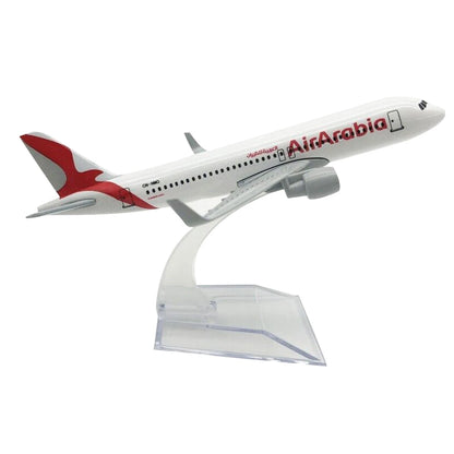 Aircraft Model A320 AirArabia Civil Airliner Model Simulation Aircraft 16cm Airplane (Code 121)