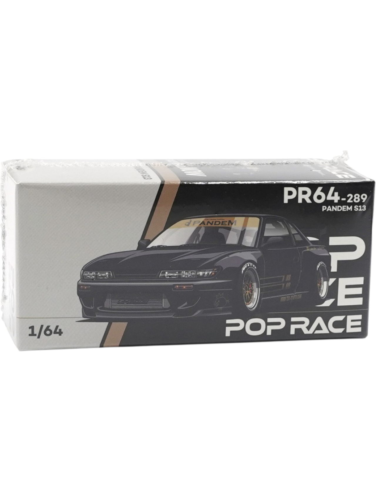 POP RACE #289 PANDEM SILVIA S13 - BLACK 1:64 Scale