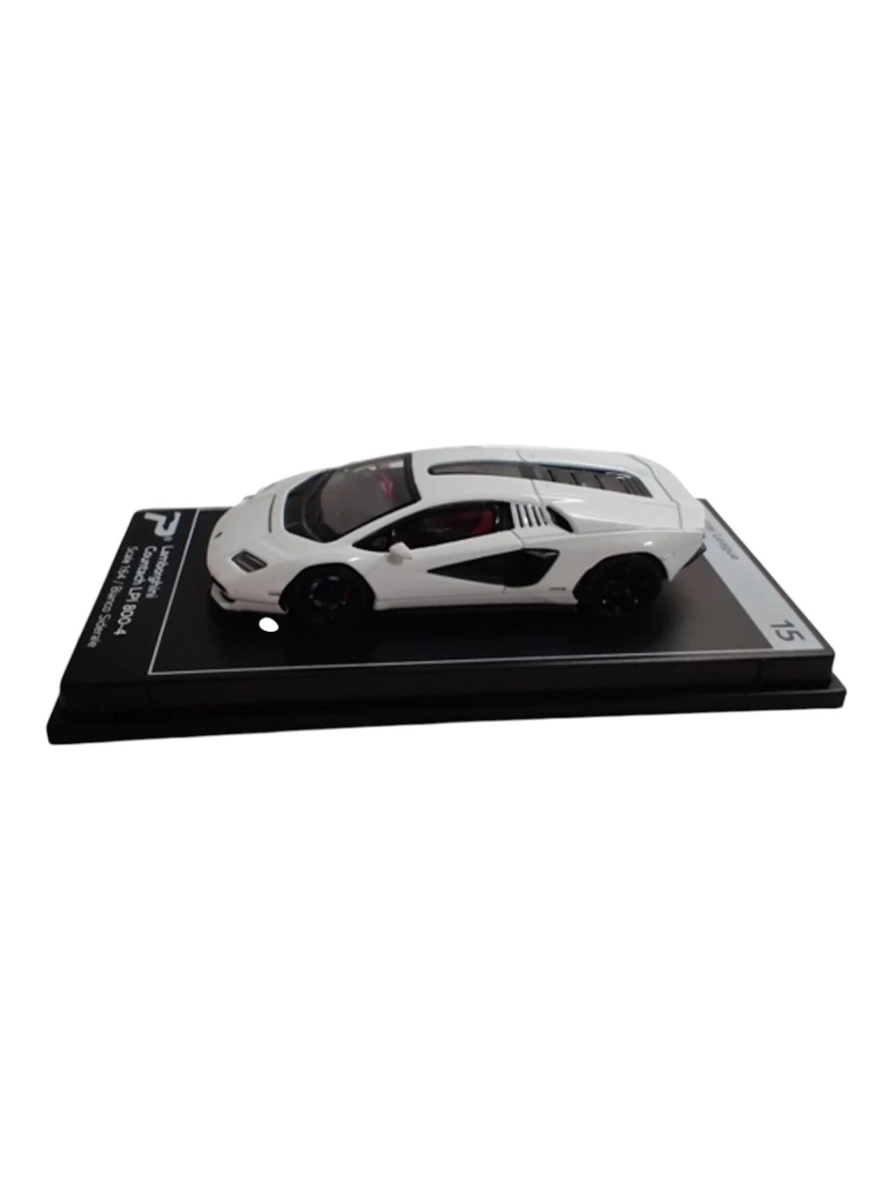 Postercars Hypercar League Collection Lamborghini  Countach LPI 800-4 1:64 Scale / Bianco Siderale (No 15)