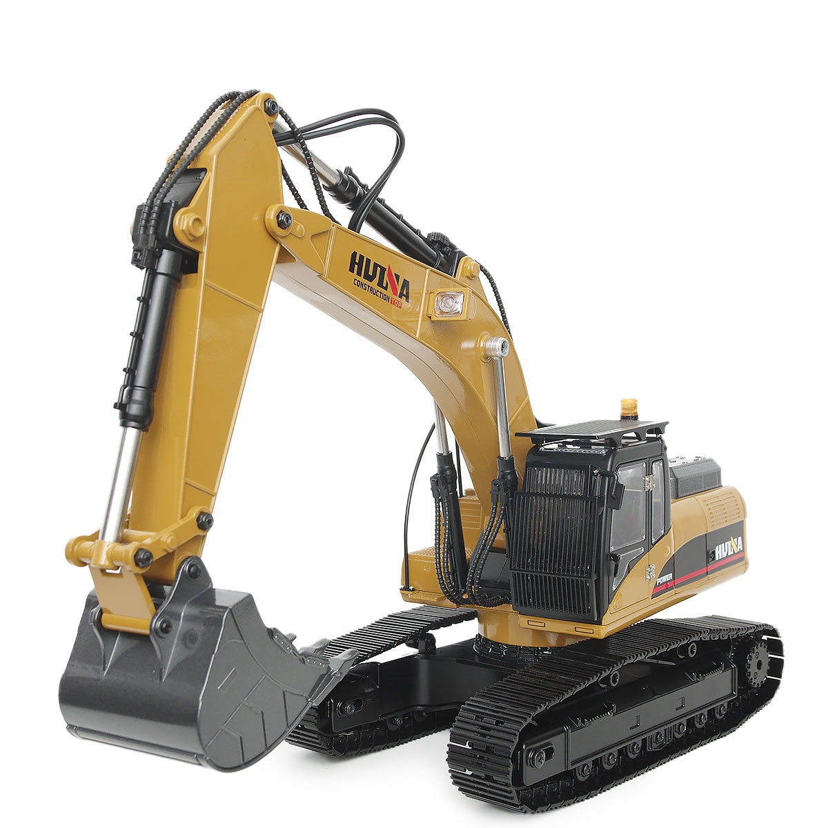 Huina Toys 571HD Remote control Truck Excavator with Claw/Grabber 21-channel 2.4GHz remote-control system LED lights and sound effects Rotation up to 360° Rc 1:14 Scale