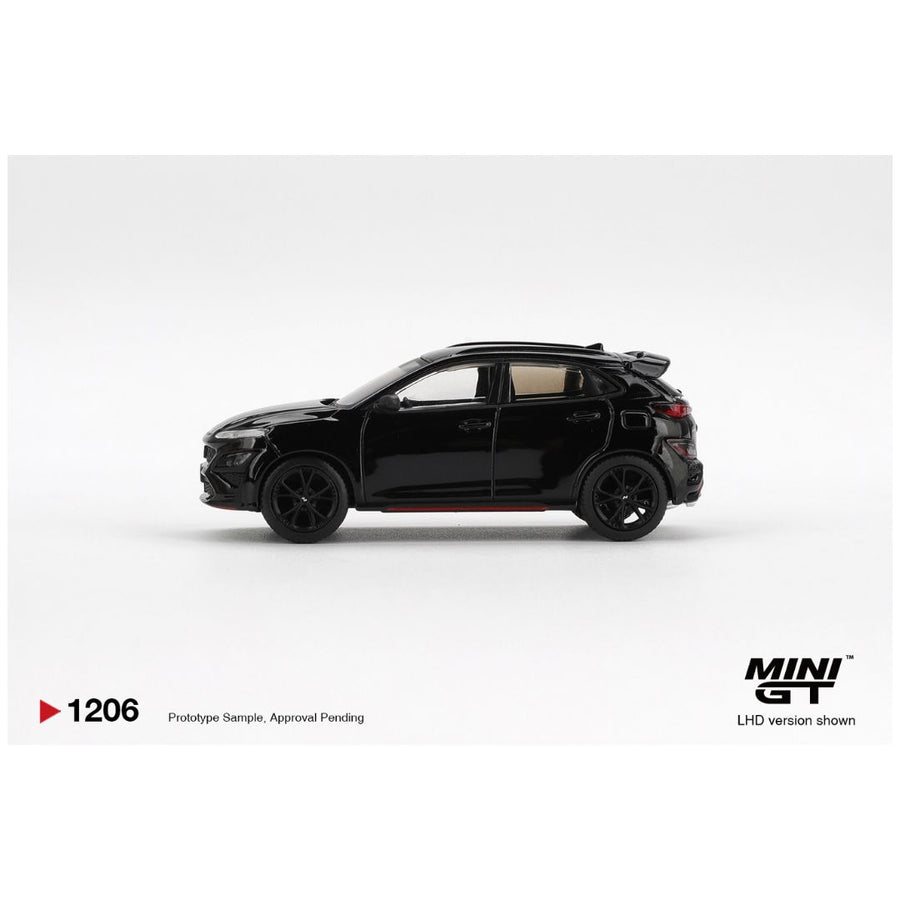 Mini GT #1206: Hyundai KONA N Phantom Black Imported 1:64 Scale Diecast