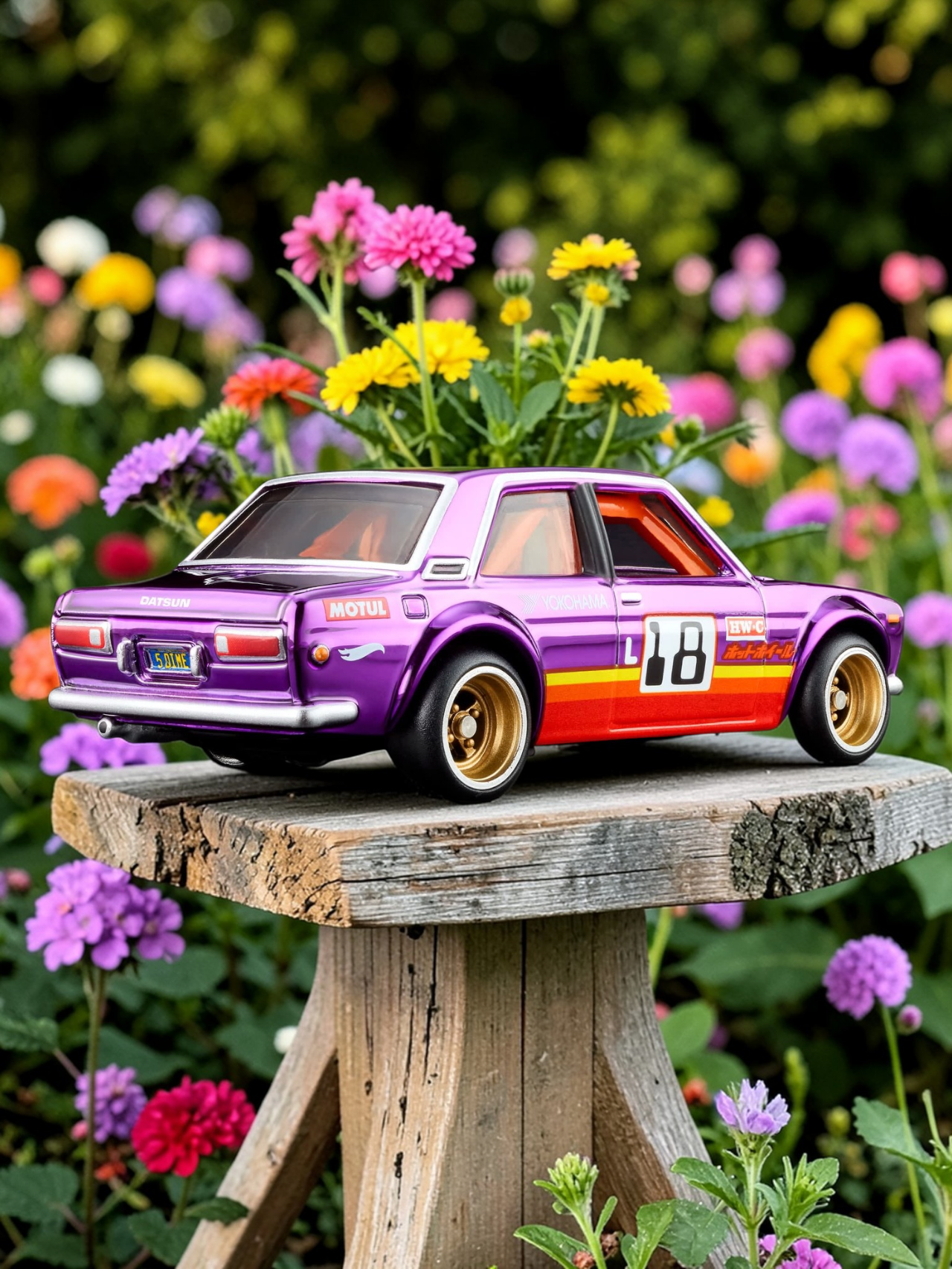 Hotwheels Classic RED Line  '71 Datsun 510 Die-cast Car 1:64 Scale-Premium Metal    Collectible For Car Lovers