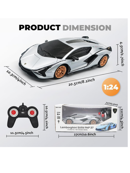Lamborghini Sian FKP 37 Full Function Remote Control Car 1:24 Scale (Official Licensed Product)