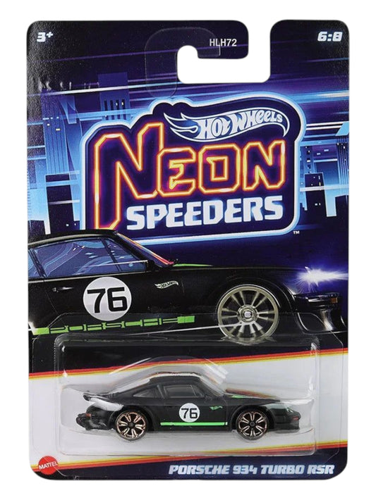 Hotwheels neon speeders porsche 934 turbo rst (pre-owned) Card Art mainline 1:64 Scale