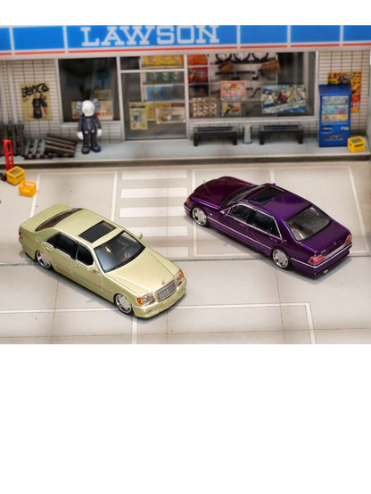 Street Weapon Mercedes-Benz W140 Premium Diecast 1:64 Scale (With Acrylic Case)