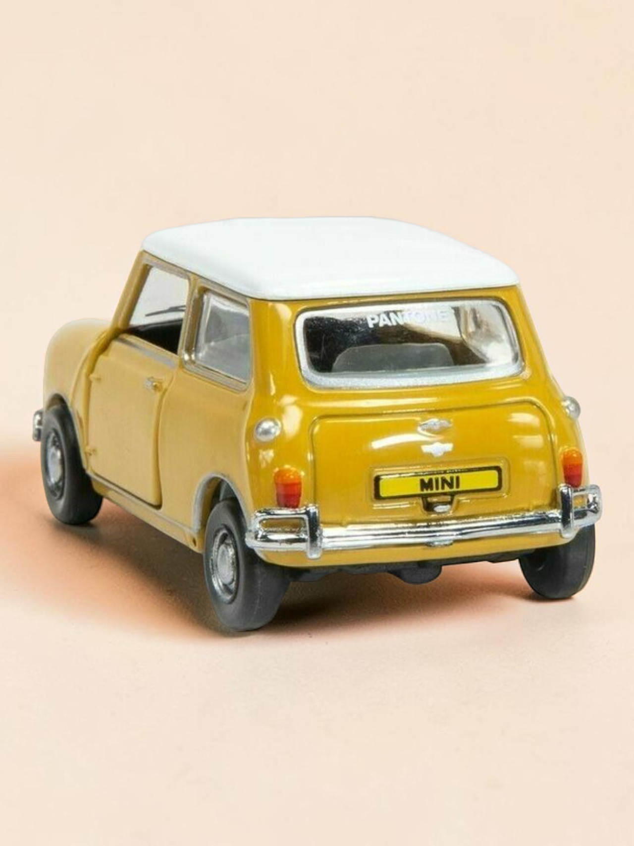 TINY PANTONE Mini Cooper Diecast Model Car – Premium Collectible Toy | Classic Vintage Design | 1:50 Scale Model Display Car