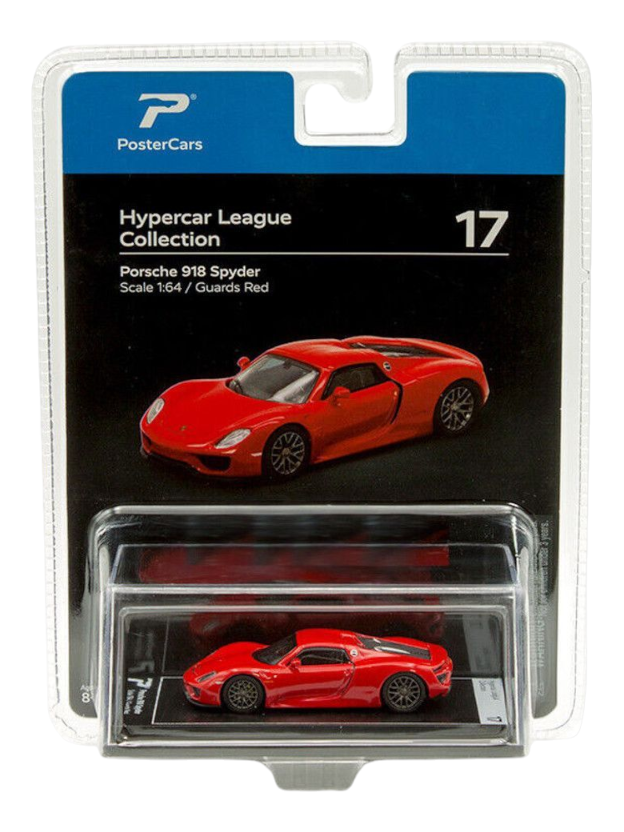 PosterCars Hypercar League Collection Porsche 918 Spyder 1:64 Scale