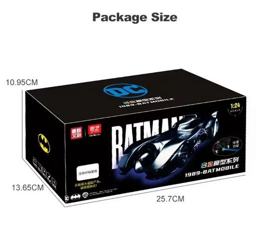 QY Toys 1989-Batmobile 1:24 Scale (Official Licensed Product)