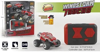 Mini Rc Action Off-Road Suspension Turbo Boost Windstorm Trucks Remote Control 2.4Ga Rechargeable Battery 1:64 Scale