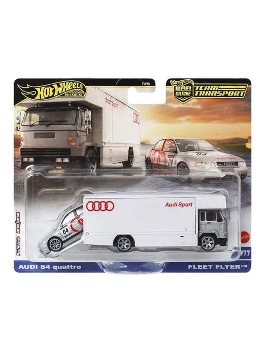 HotWheels audi s4 Quattro fleet flyer imported team transport 1:64 Scale