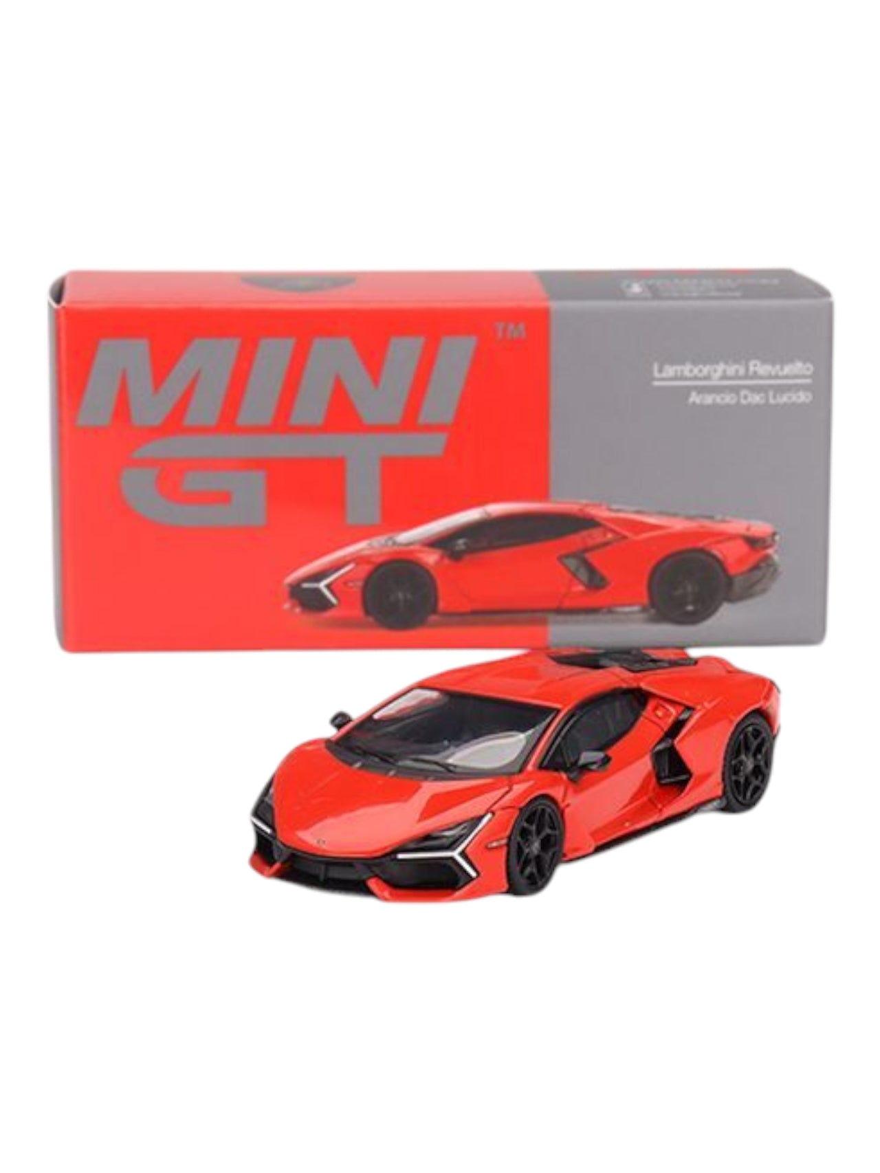 Mini GT Lamborghini revuelto arancio dac lucido 1:64 Scale