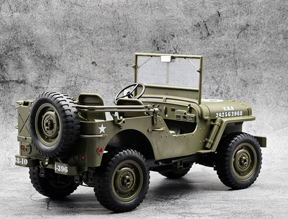 Military Car 2.4GHZ Remote Control System Imported 1:10 Scale RC Remove Engine Hood Metal Chassis Side Guard Frame (U.S.A)2025G2068