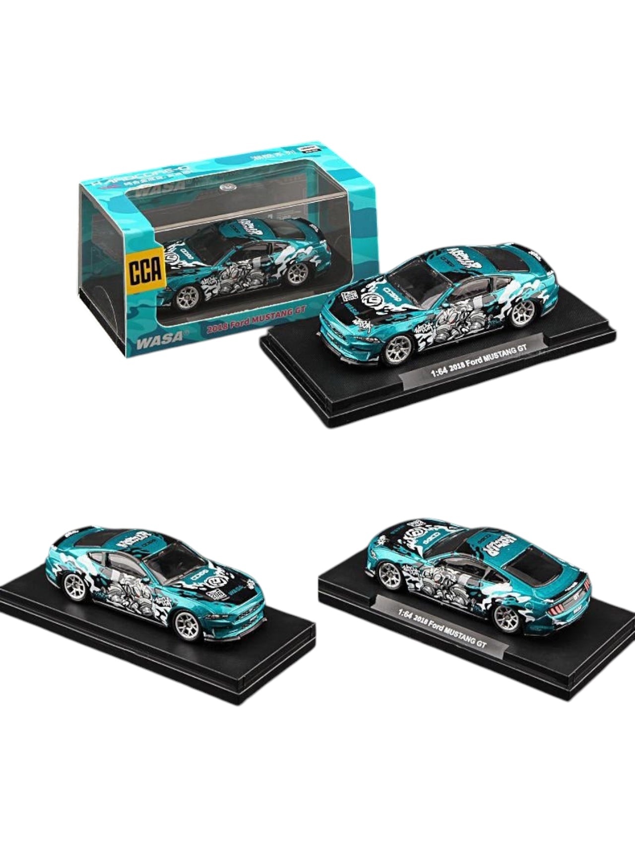 CCA 2018 ford mustang gt 1:64 Scale (with acrylic case)