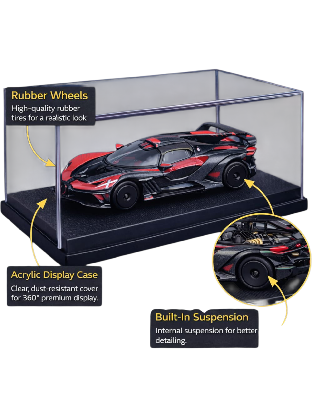 Bburago bugatti bolide Imported 1:64 Scale diecast metal bburago -28-59131RD