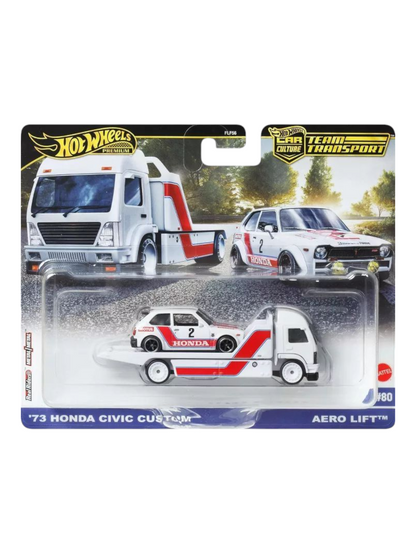 HotWheels Car Culture Team Transport 73 Honda Civic Custom Aero Lift Imported 1:64 Scale