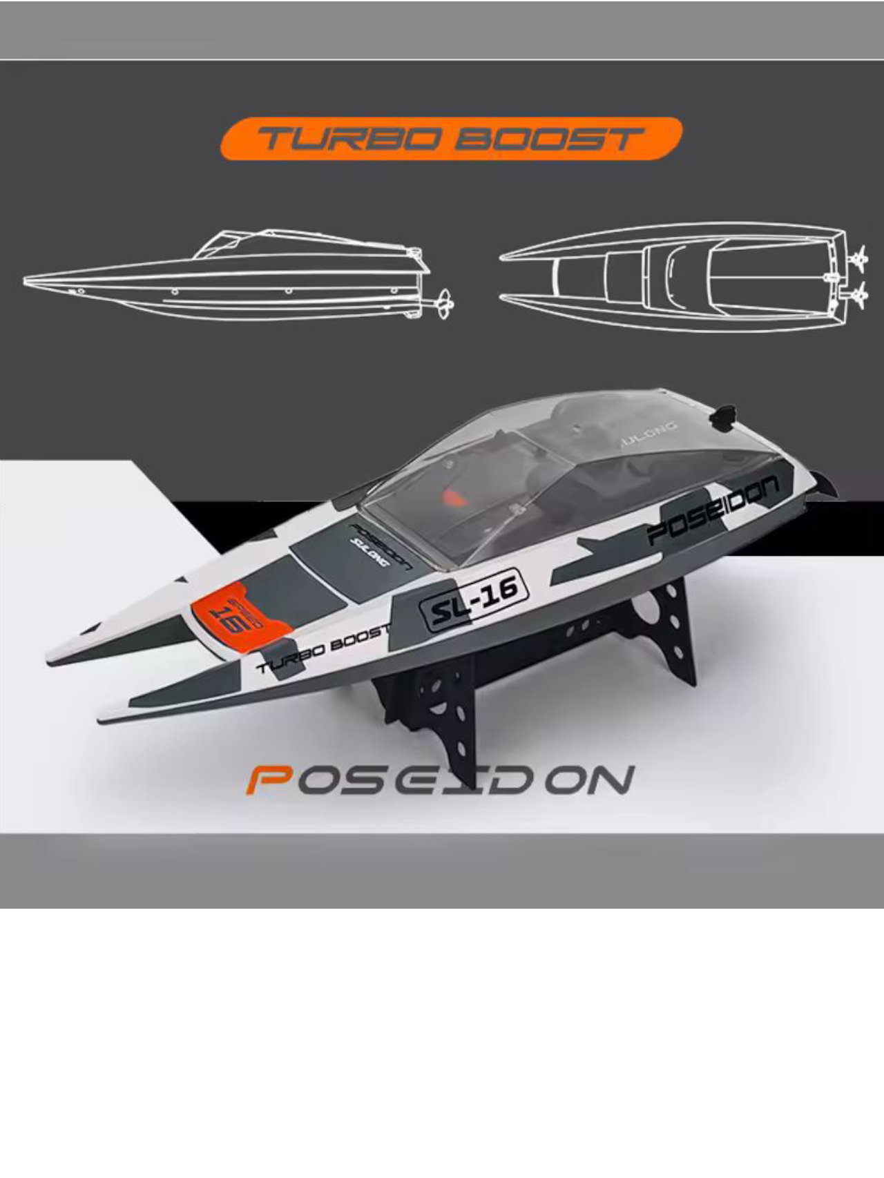 Sulong Poseidon 2.4GHz Remote Control (RC) Boat
