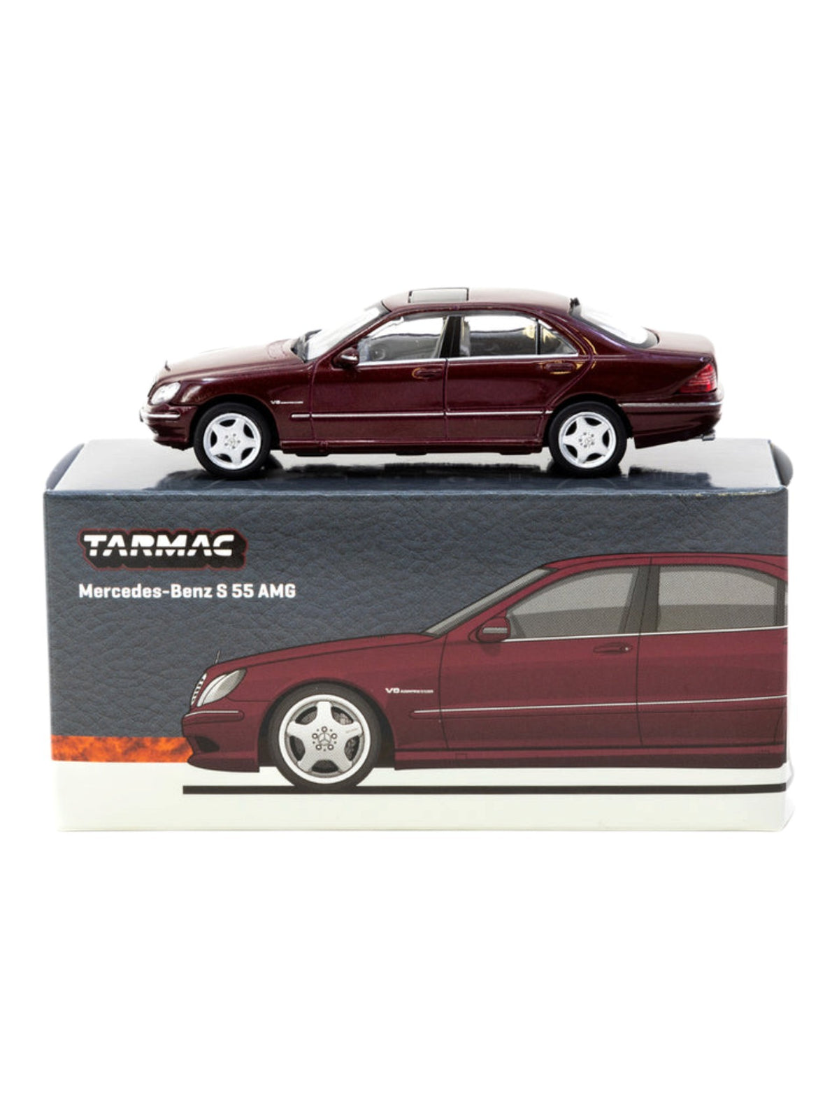 Tarmac Works Mercedes-Benz S 55 AMG Diecast Model Car 1:64 Scale – Metal Body Collectible Toy