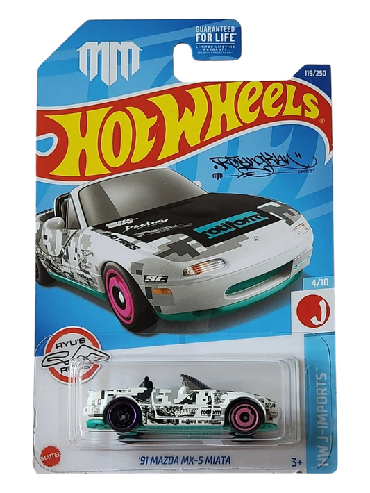 HotWheels 91 Mazda MX-5 Miata Imported Mainline 1:64 Scale