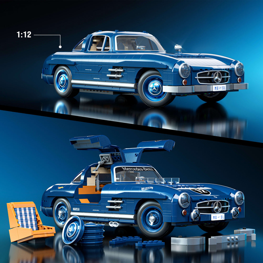 Mattel Brick Shop HotWheels Mercedes-Benz 300 SL Building Set 1:12 Scale