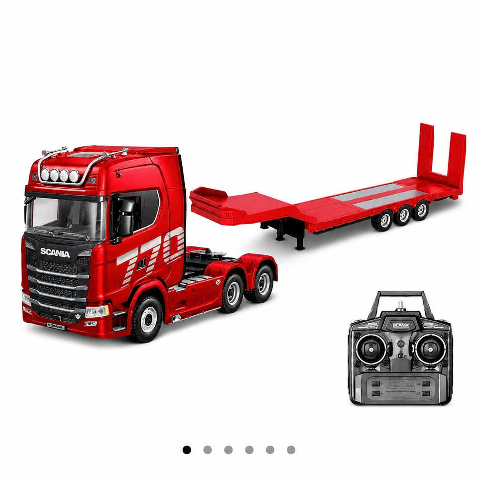 Huina Toys 1501 + 1502 1:18 Scale Scania 770 S V8 RC Tractor Truck | 19CH 2.4GHz RTR with LED Lights Remote Control Truck