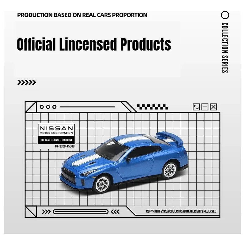 CCA Nissan GT-R (R35) Blue 1:64 Scale Diecast Model S03-01