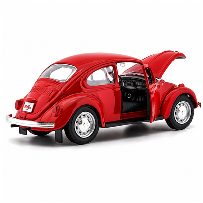 Maisto Volkswagen Beetle Red Imported 1:24 Scale Diecast Model Car With Acrylic Display Box