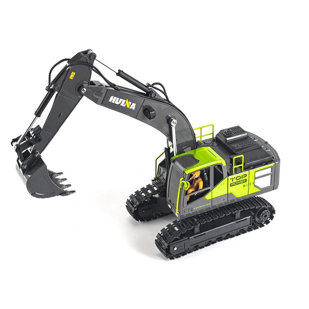 Huina Toys 1661 RC Excavator With 13 Function upgrade Alloy 3.7V 500mAh Li-ion battery ( Play Time: Approx. 20–30 mins (per charge) Remote Controller (batteries not included) USB Charging Cable 1:18 Scale