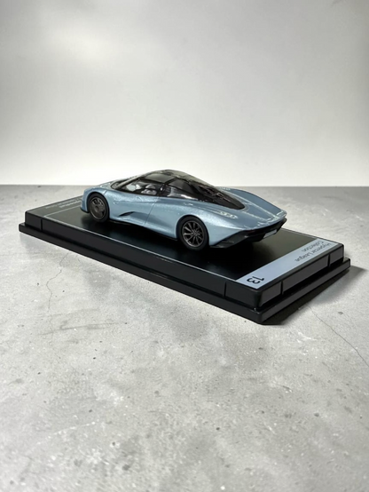 Postercars Hypercar League Collection Mclaren Speedtail 1:64 Scale / Speedtail Silver ( No 13 )