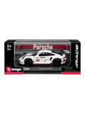 Bburago Porsche 911 RSR 1:43 Scale Diecast Model Car | White Racing Edition