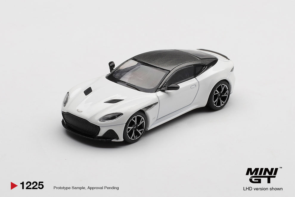 Mini GT No.1225 Aston Martin DBS Stratus White Imported 1:64 Scale  ( Box / Blister ) Diecast Model