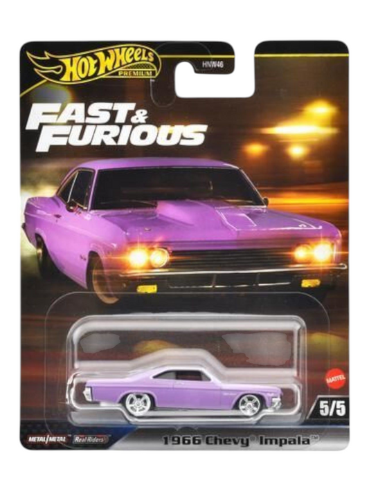 HotWheels Fast and Furious 1966 Chevy Impala Imported Premium 1:64 Scale