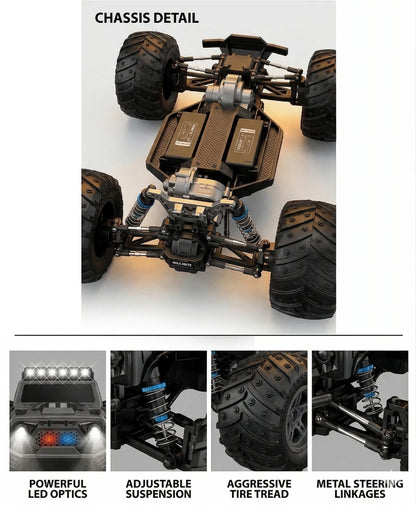 Wild DRIVE 1:18 Scale Wild Drive Off-Road RC Car | 35+ KM/H | 2.4GHz| Full Function 4WD | High-Traction Tires | LED Lights Remote Control Car R/C